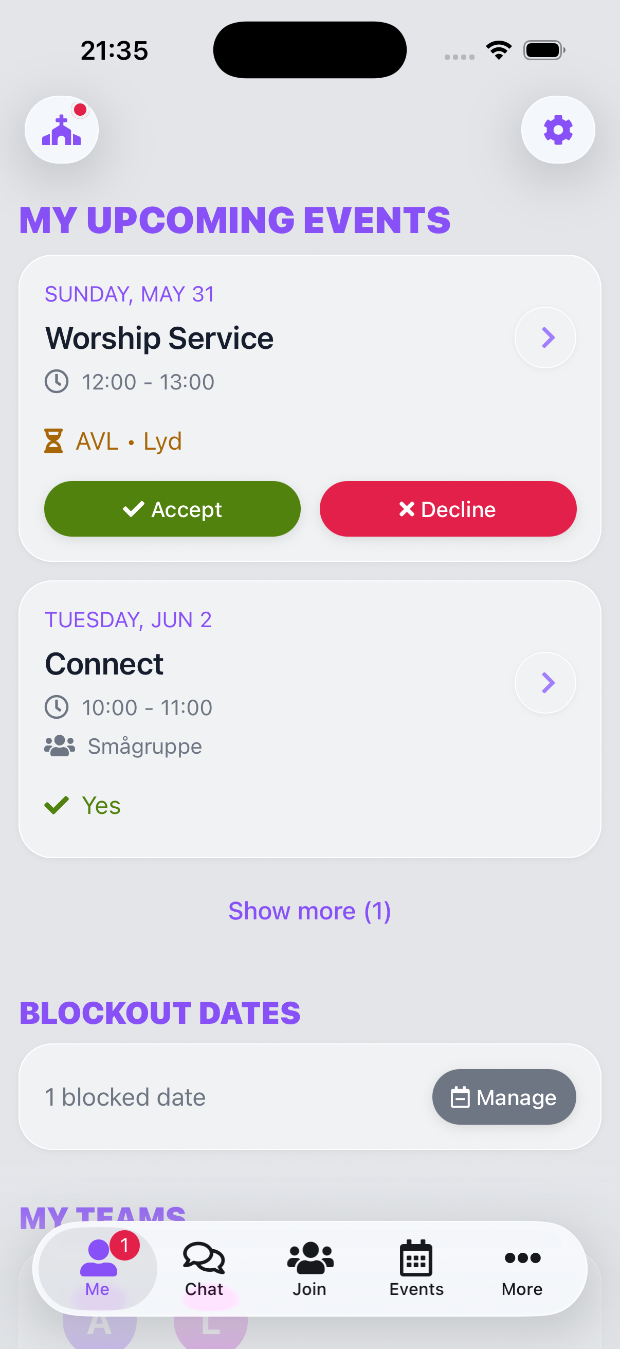 Avedio mobile app