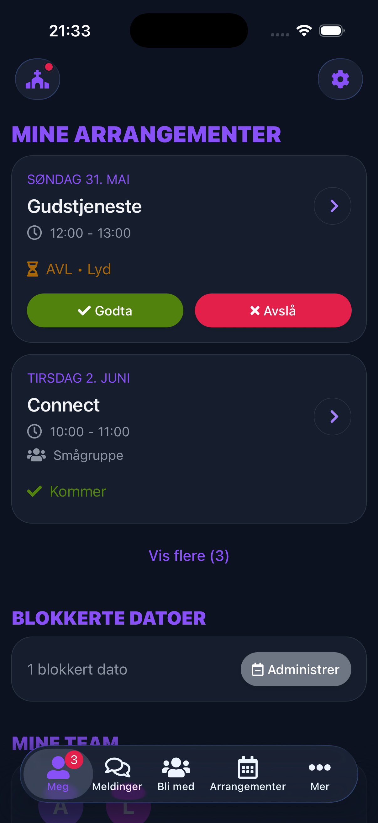 Avedio mobile app