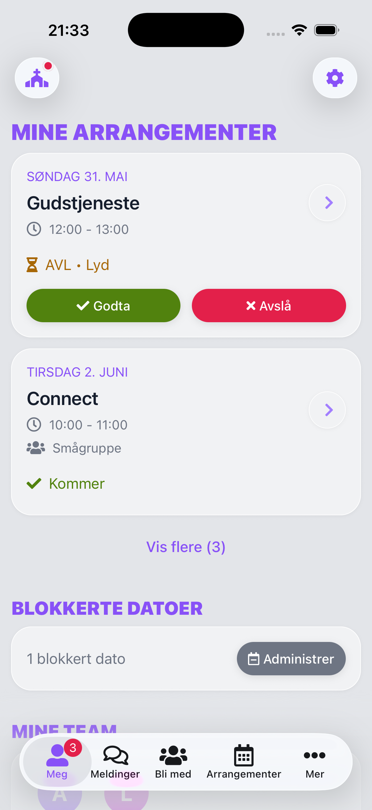 Avedio mobile app