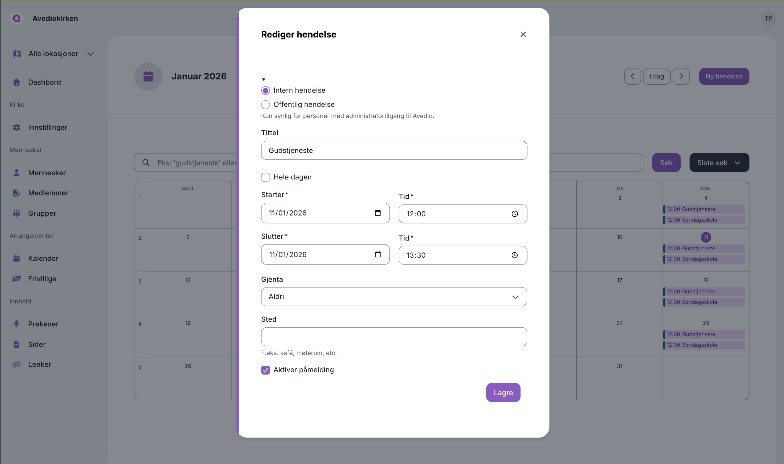 Avedio Dashboard Preview